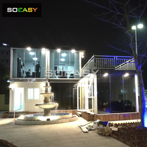 Garden Villa Glass Luxury Flat Pack บ้านคอนเทนเนอร์บ้านสำเร็จรูปแบบแยกส่วน