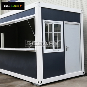 Seitenfenster-Shop-Design, Flat-Pack-Container-Haus-Fertighaus-Shop