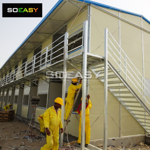 Prefab K House ราคาถูก 2 ชั้นพร้อมบันไดสำหรับออฟฟิศไปดูไบ